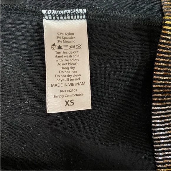 LuLaRoe Cassie Metallic Striped Skirt - Picture 8 of 8